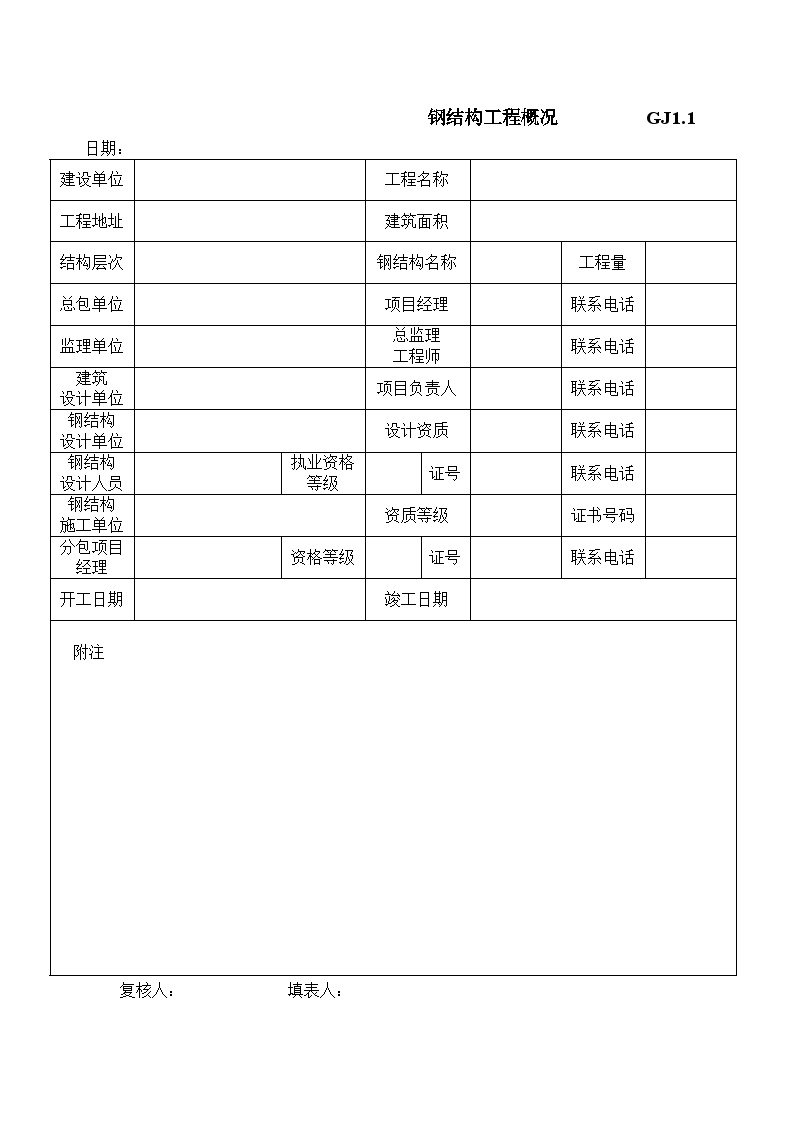 某钢结构工程安装全套验收资料-钢结构工程概况-图一