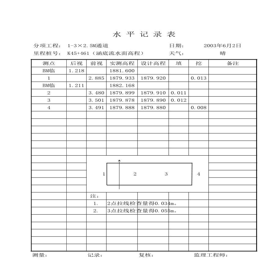 路基资料通道-水平测量记录（流水面）1 (12)-图一