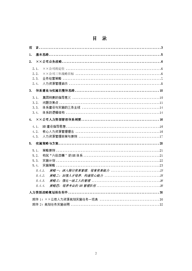 某大型公司人力资源规划模板—某咨询公司-图二