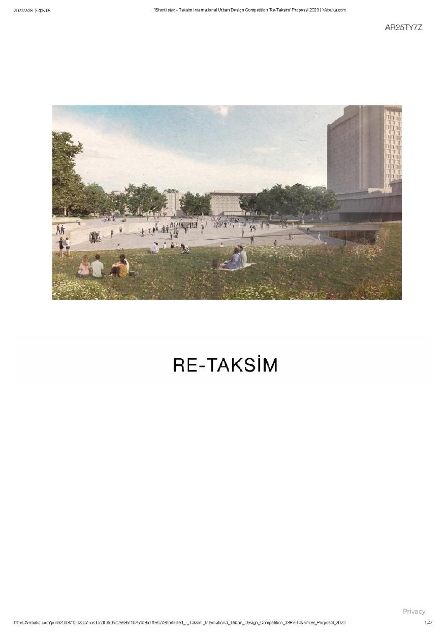 Shortlisted Taksim International Urban Design Competition 'ReTaksim' Proposal Vebukacom-图一