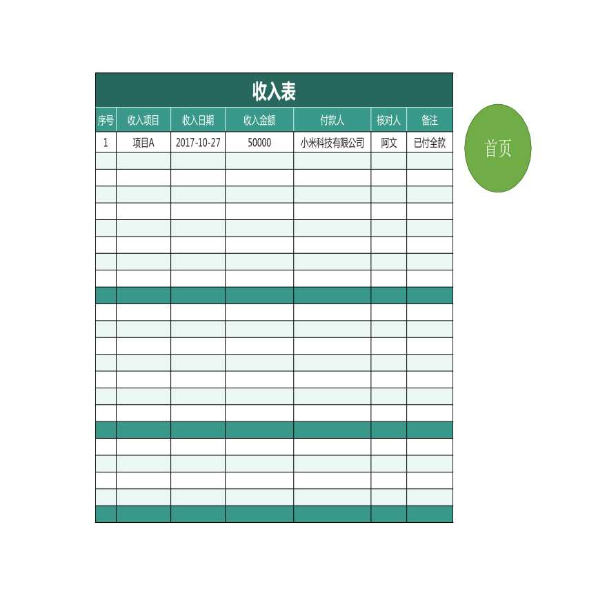 财务收入支出记账管理系统Excel模板-图二