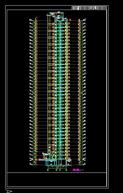 万科.时代广场41层1号超高层住宅建筑设计施工图