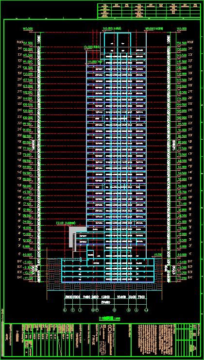 G-广田大厦-建施剖面CAD图-图二