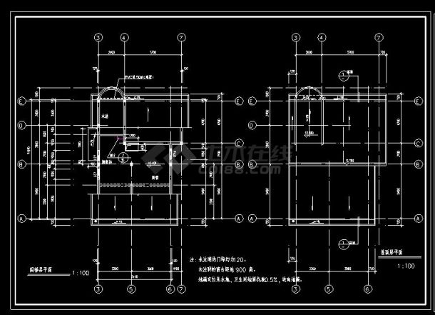 CAD单栋施工图设计图别墅建筑图-图一