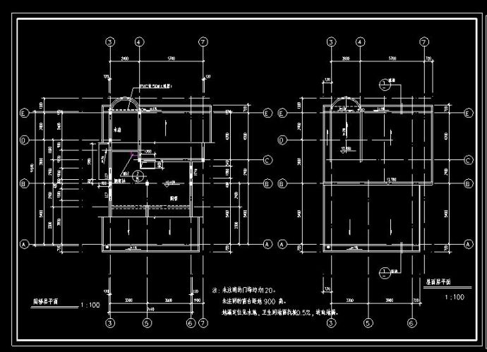 CAD单栋施工图设计图别墅建筑图_图1