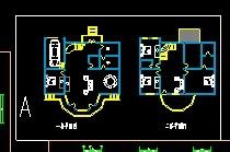 CAD多种别墅户型平面图-图一