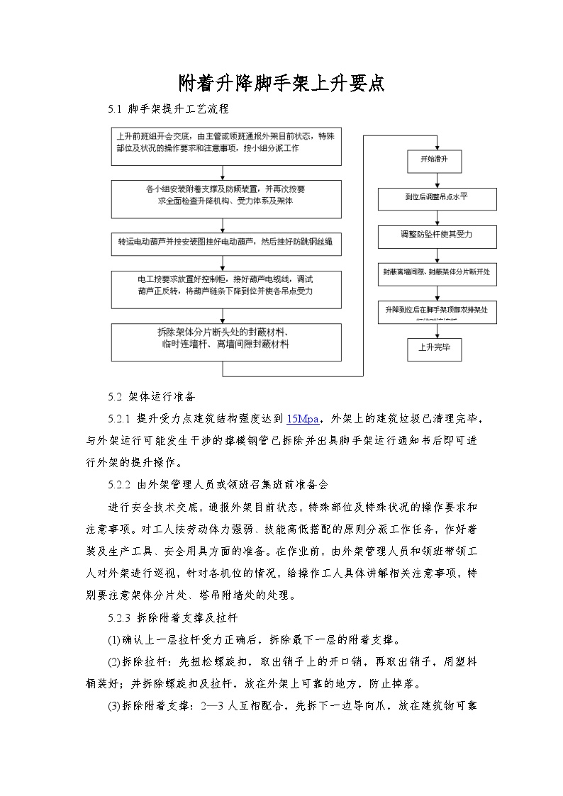 附着升降脚手架上升技术要点-图一