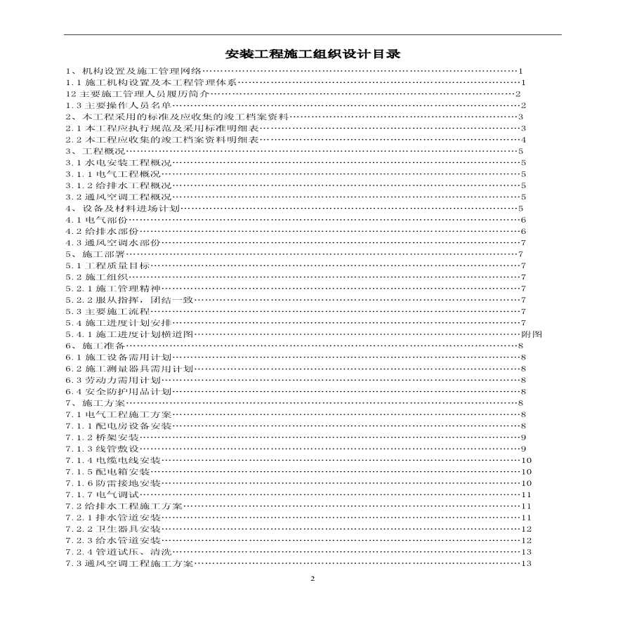 重庆某大厦安装工程施工组织设计.pdf-图二