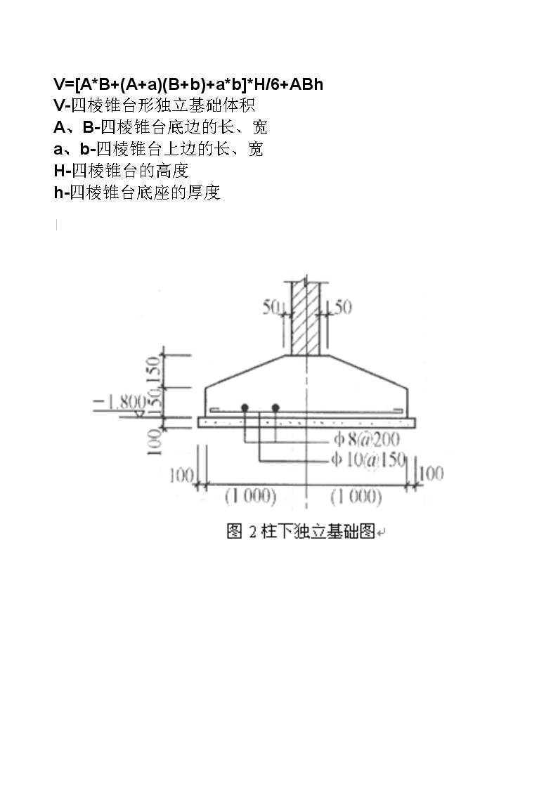 独立基础四棱台的计算公式.doc