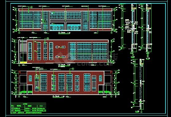 2层多功能办公楼(阅览多功能厅）建筑设计施工图-图一