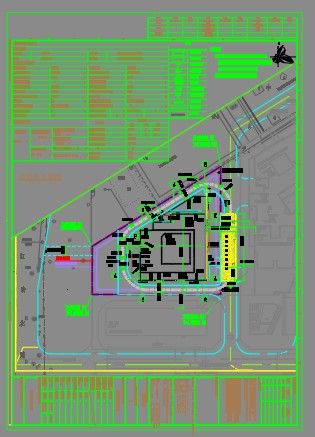 某某广田总部大厦建筑设计消防结构平面图CAD图-图二