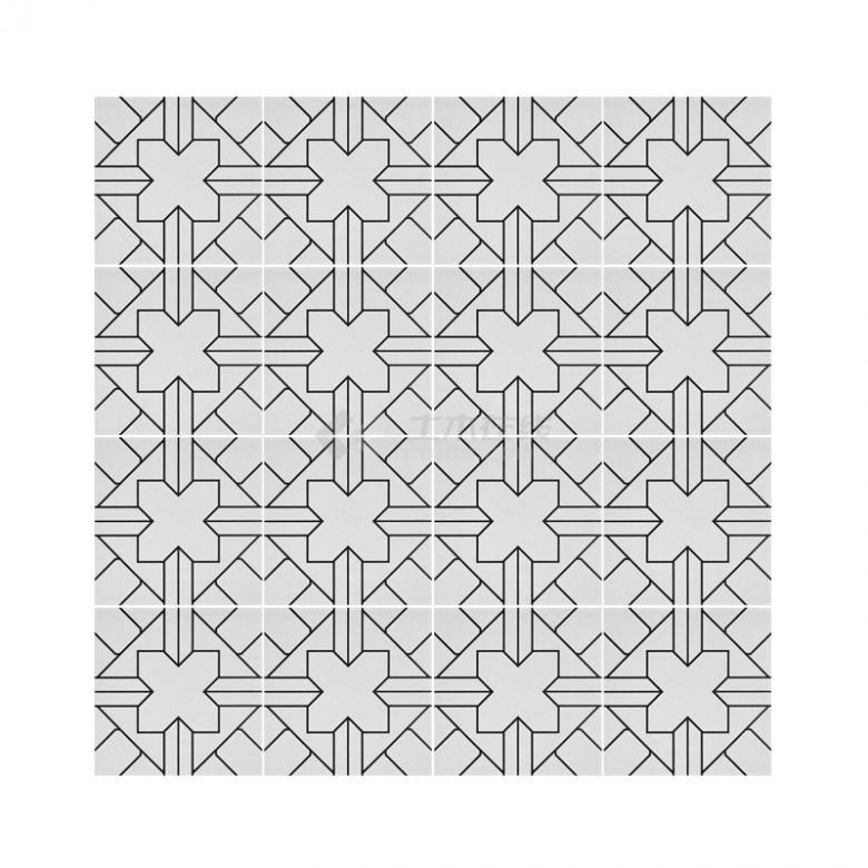 现代北欧黑色灰色花砖300×300 (89).jpg-图一