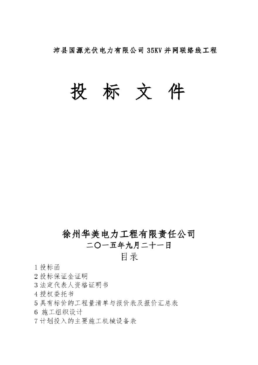 2015沛县光伏发电项目投标文件.pdf-图一