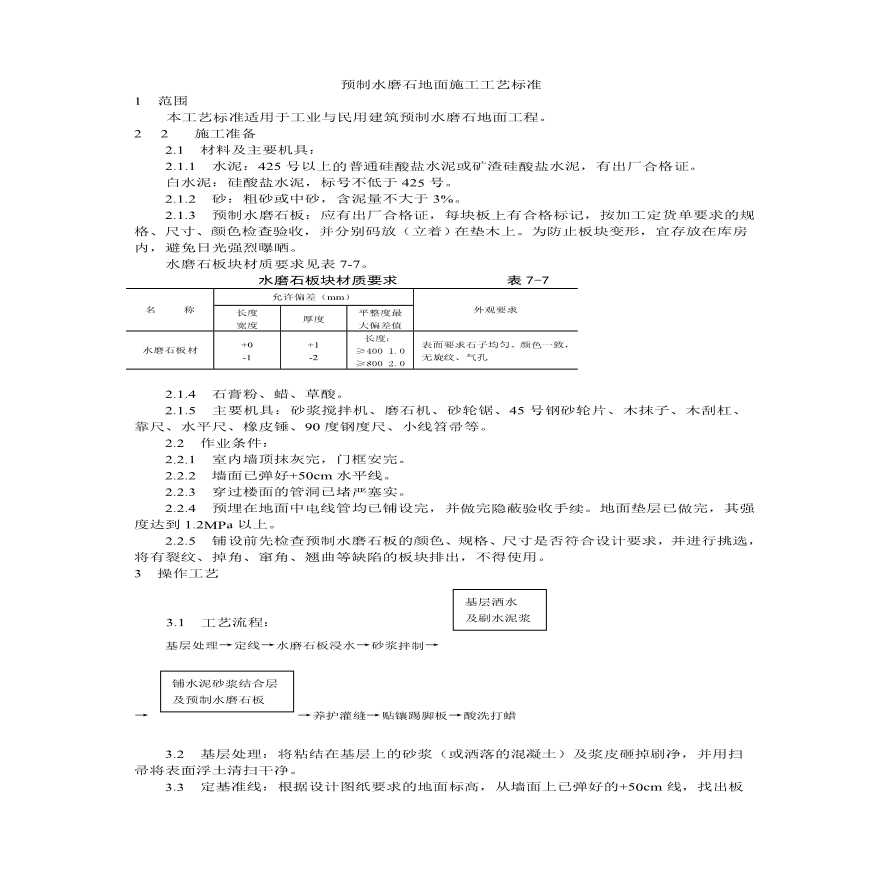 预制水磨石地面施工工艺标准.pdf