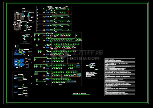 五星级酒店弱电工程深化设计系统图CAD格式10几个系统-图二