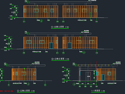 体育公园公共卫生间建筑施工图CAD文件（公共设施标准版）-图一