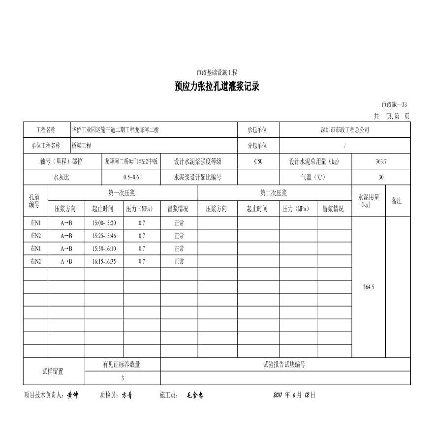 市政桥梁工程-预应力钢铰丝 0#~1#左2中板-图一