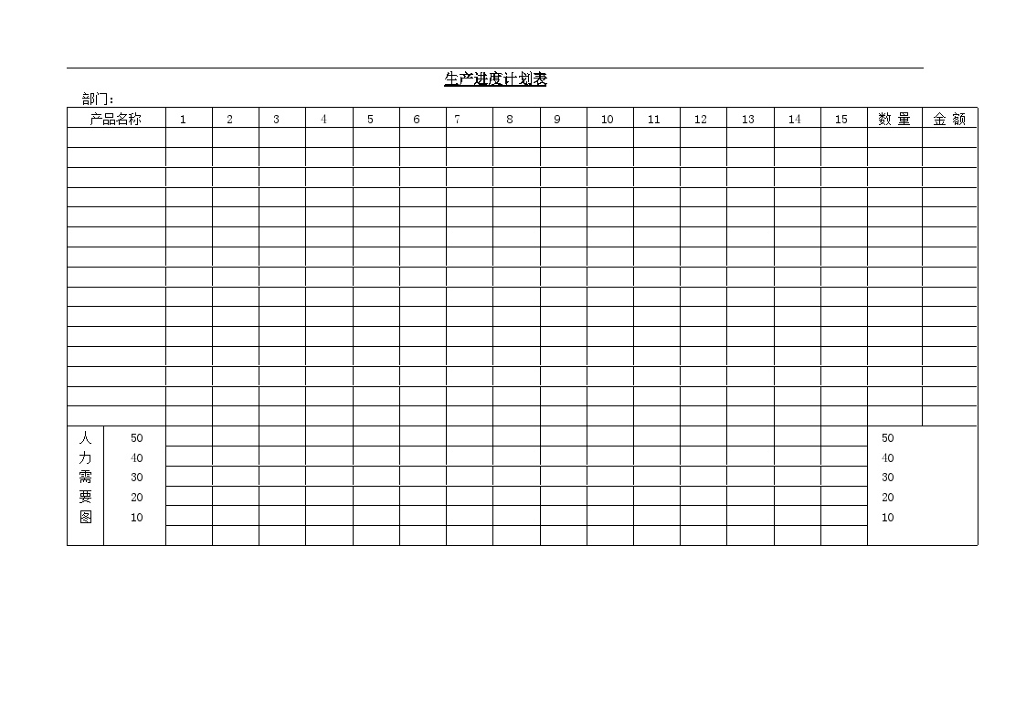 生产管理表—生产进度计划表-图一