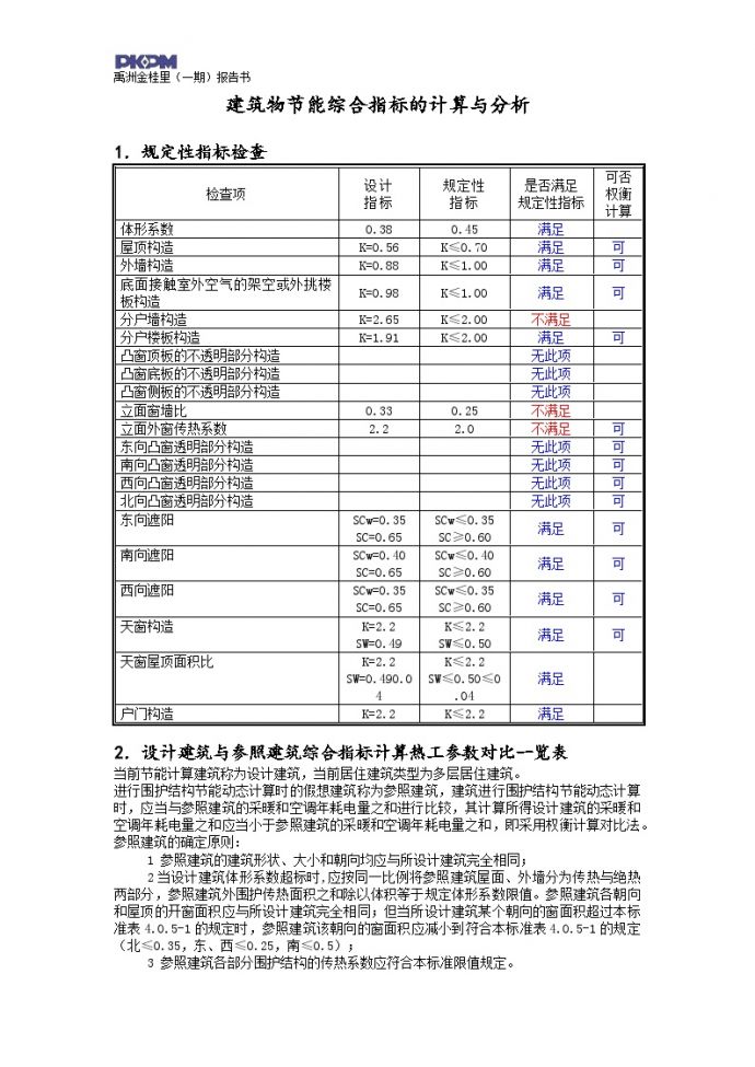 上海市居住建筑动态计算报告书_图1