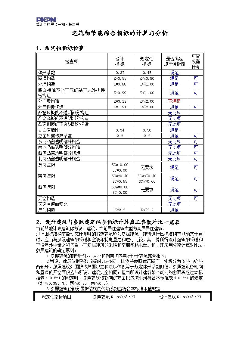 建筑节能32#33a#—上海市居住建筑动态计算报告书-图一