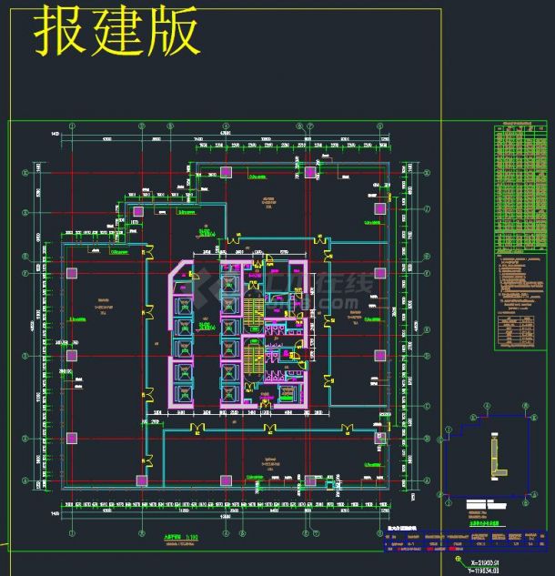 广田总部大厦 A1106 建施六层平面CAD图-图二