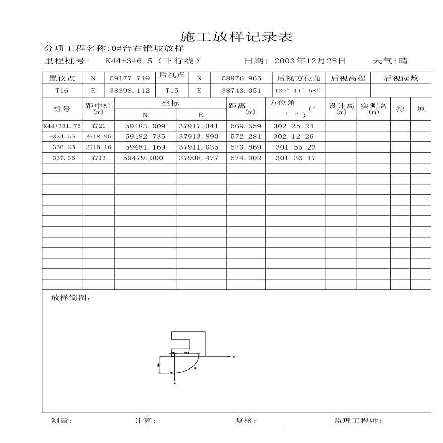 安楚桥梁质检资料1-施工放样记1 (4)-图一