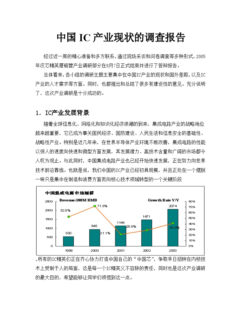 中国IC产业现状的调查报告-图一