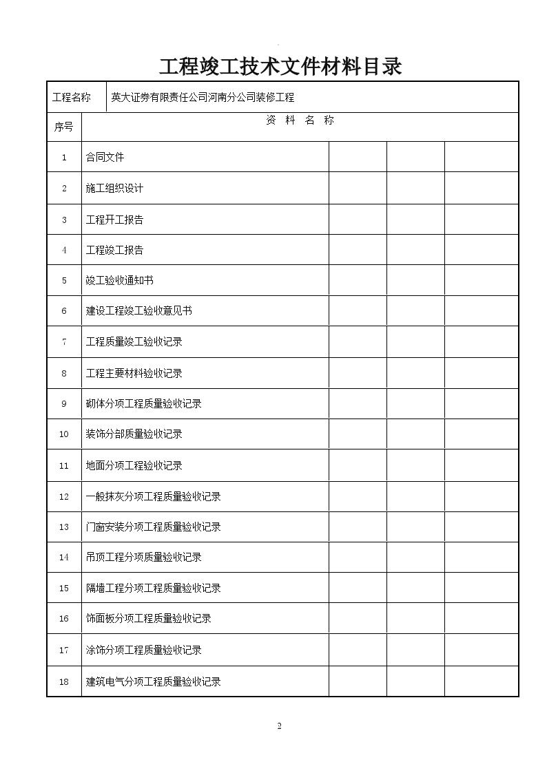 工程资料-装修工程竣工资料(全部)-图二