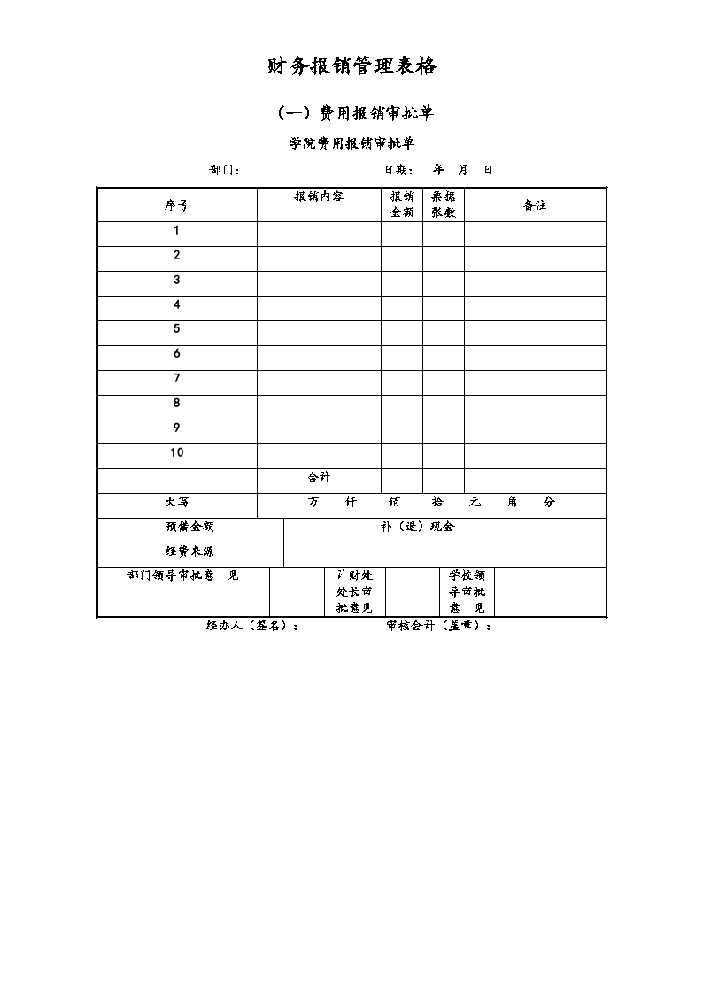 【通用表格】财务报销管理表格大全-图一