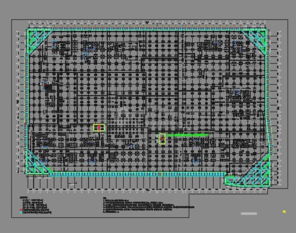 千米长的数字园基坑围护设计图-图一