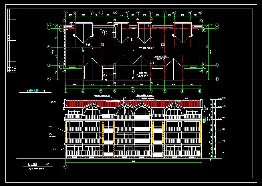 CAD施工图别墅建筑全套施工图