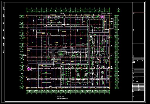 某单层厂房建筑施工图CAD-图一