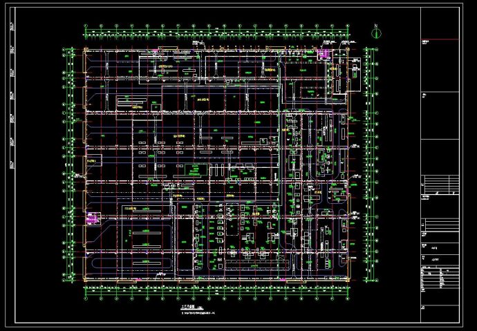 某单层厂房建筑施工图CAD_图1