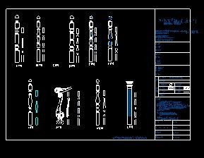 实木楼梯 扶手 立柱 柱头CAD图块合集-图二