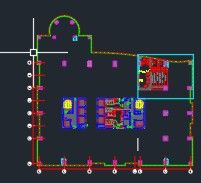 某某上海瑞安广场办公室自用层建筑结构平面图CAD图-图一
