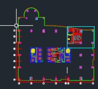 某某上海瑞安广场办公室自用层建筑结构平面图CAD图