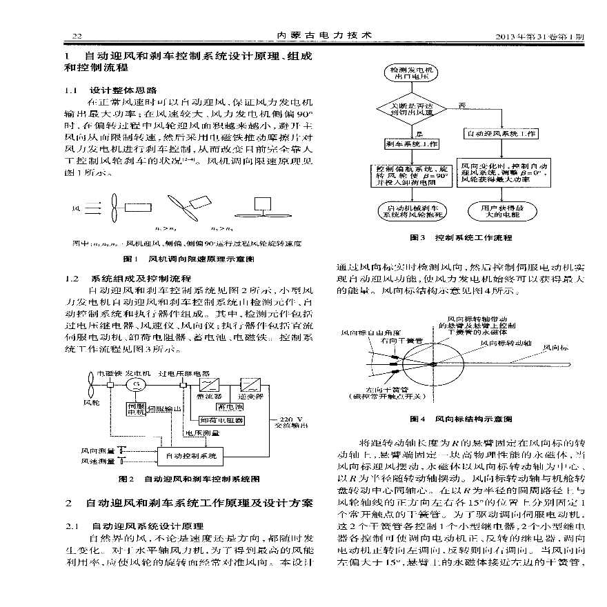 小型风力发电机自动迎风和刹车系统电气控制回路设计.pdf-图二