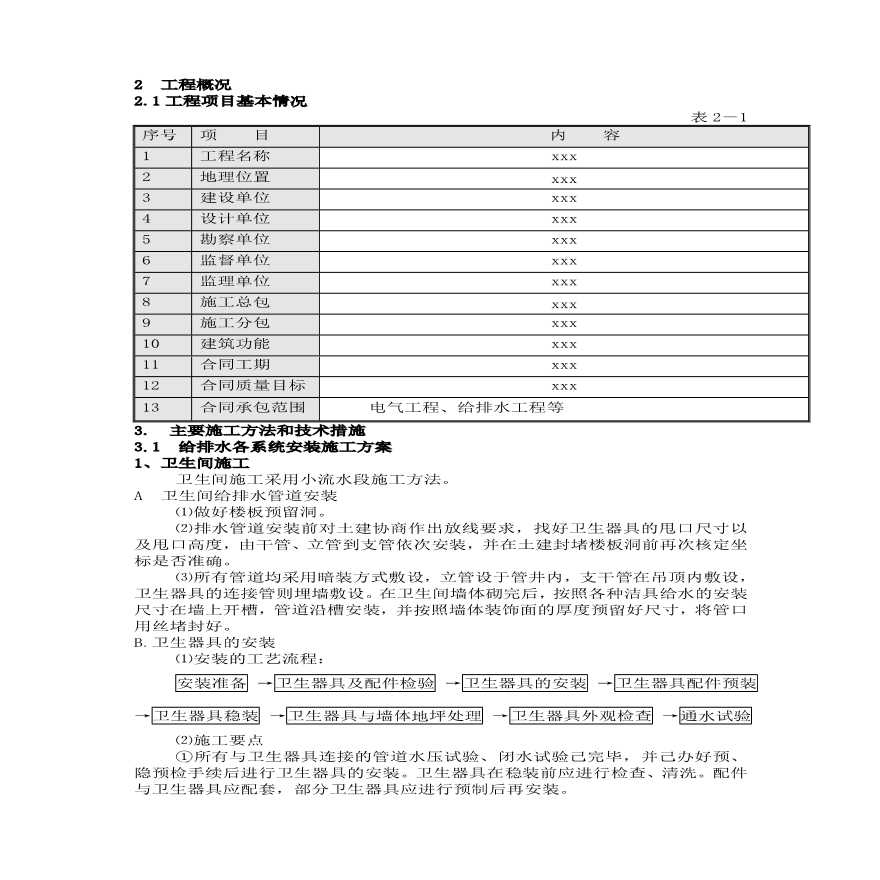 某住宅工程给排水施工组织设计方案.pdf-图二