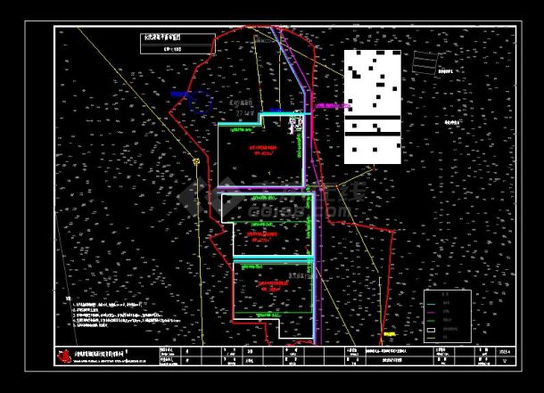 水肥一体化灌溉管道平面图工艺流程图CAD图水肥一体化设备图管道埋地详图-图一