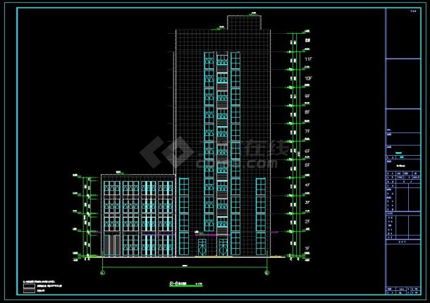 11层残疾人综合门诊服务中心建筑结构设计施工图-图二