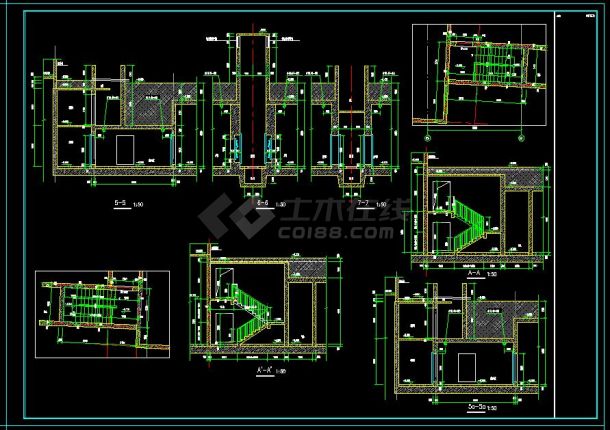 云龙万达广场人防地下室车库建筑设计施工图-图二