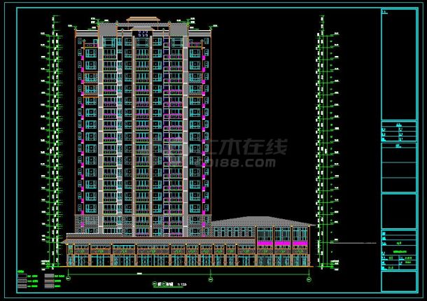 盛世铭庭18层A3号高层住宅建筑设计施工图-图二