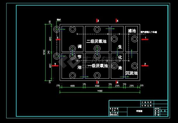 学校生活污水处理池AAO工艺生化池-图一