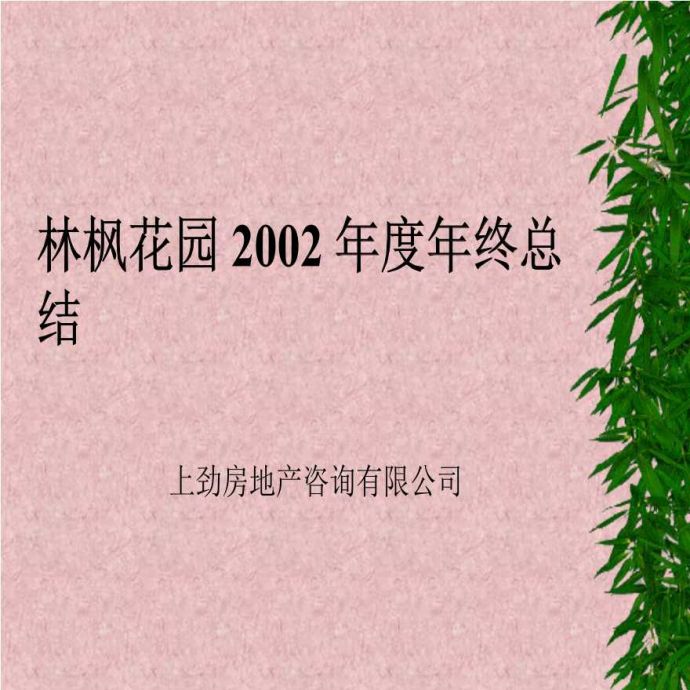 林枫花园2002年度年终总结.ppt_图1
