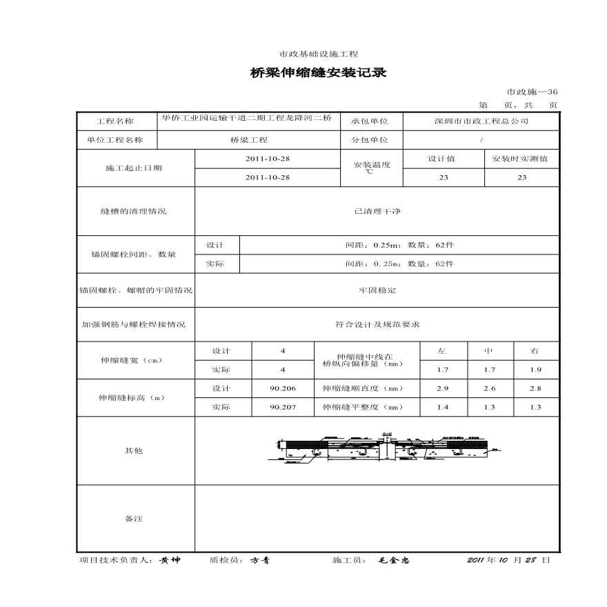 市政桥梁工程-伸缩缝 3#左侧-图二