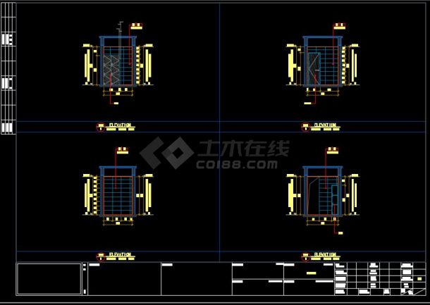 某城市多间现代化办公室建筑立面图-图一