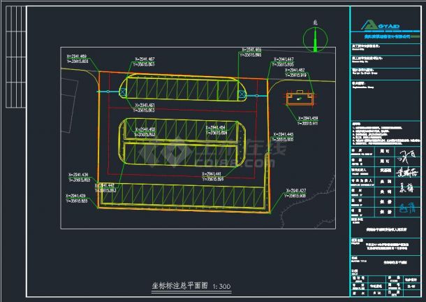 齐伯镇停车场1-土建施工CAD图-图二