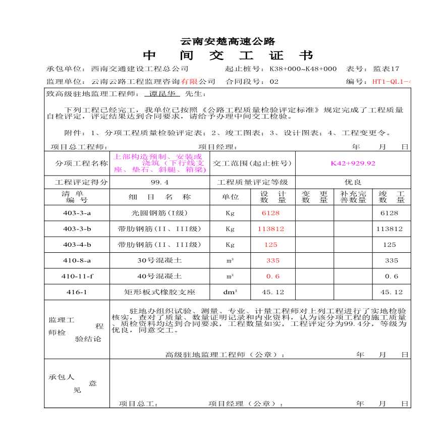 安楚桥梁质检资料1-箱梁-图一