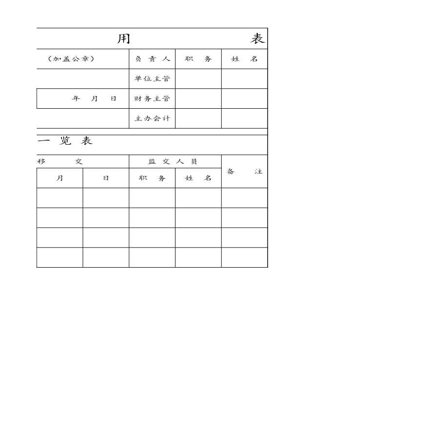 【会计财务处理】账簿启用表-图二
