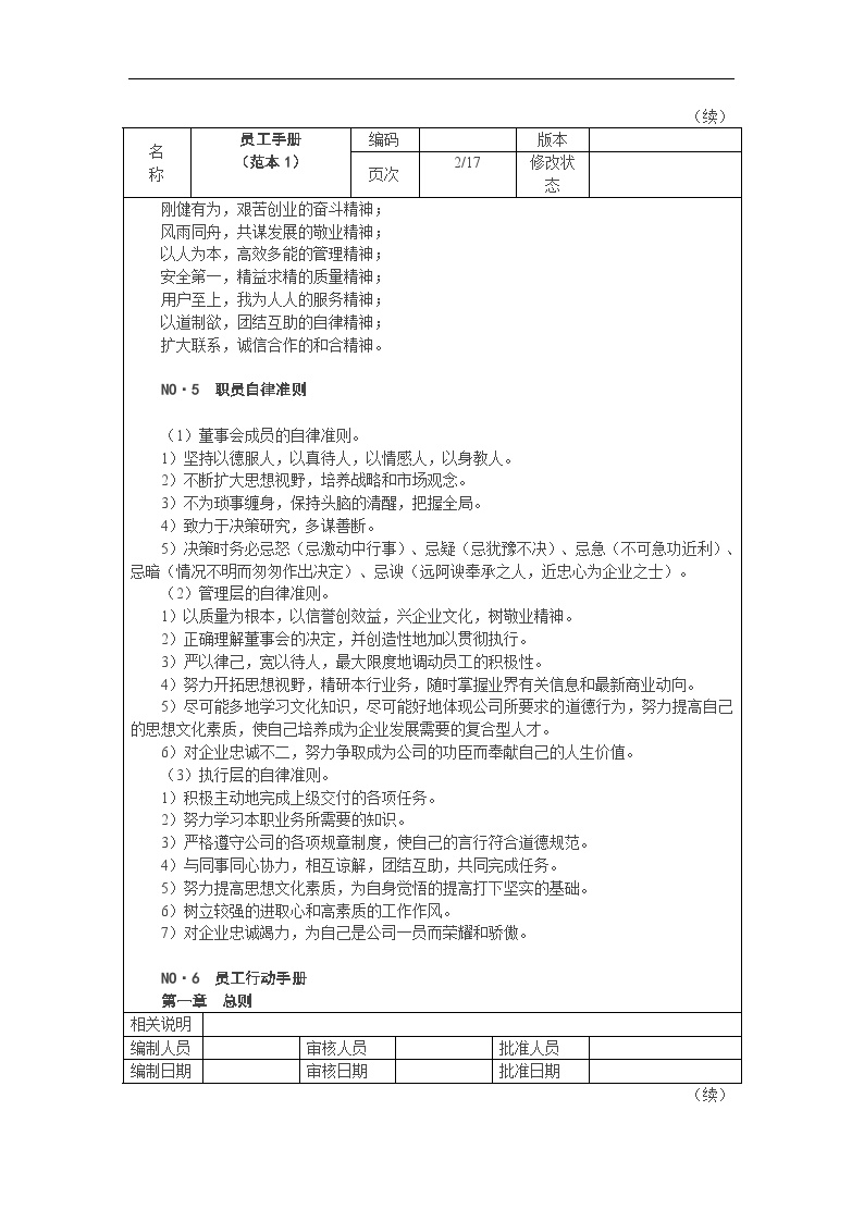 外资企业人力资源员工手册(范本)-图二